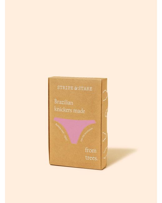 Stripe & Stare Pink Brazilian Knicker