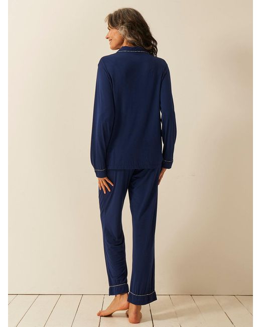 Stripe & Stare Blue Long Pyjama Set