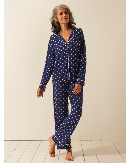 Stripe & Stare Blue Long Pyjama Set