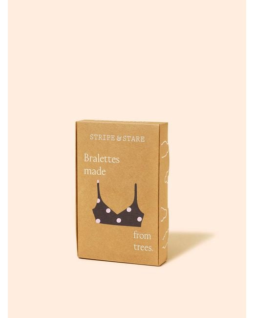 Stripe & Stare Brown Triangle Lace Bra