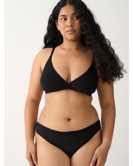 Stripe & Stare Black Thong Four-Pack
