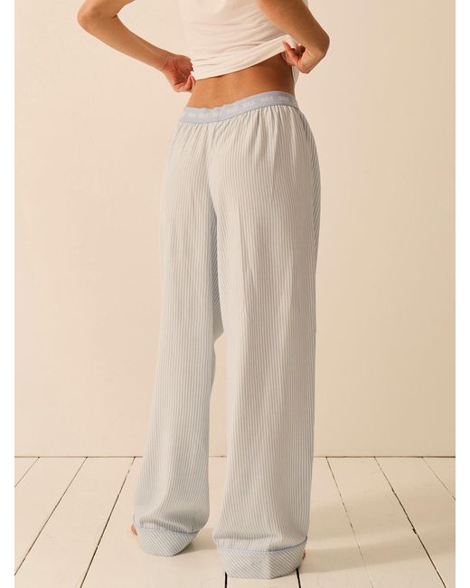 Stripe & Stare Natural Soft Brushed Woven Pyjama Bottoms