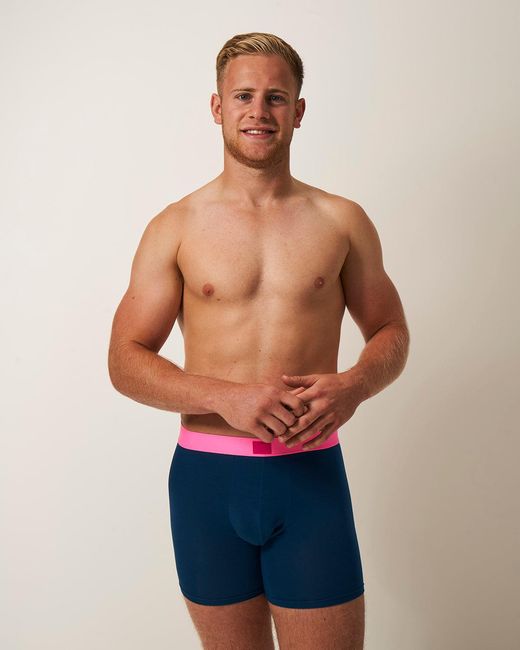 Stripe & Stare Blue Boxer
