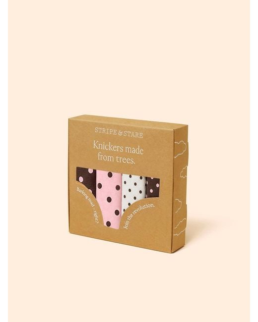 Stripe & Stare Pink The Original Knicker Four Pack