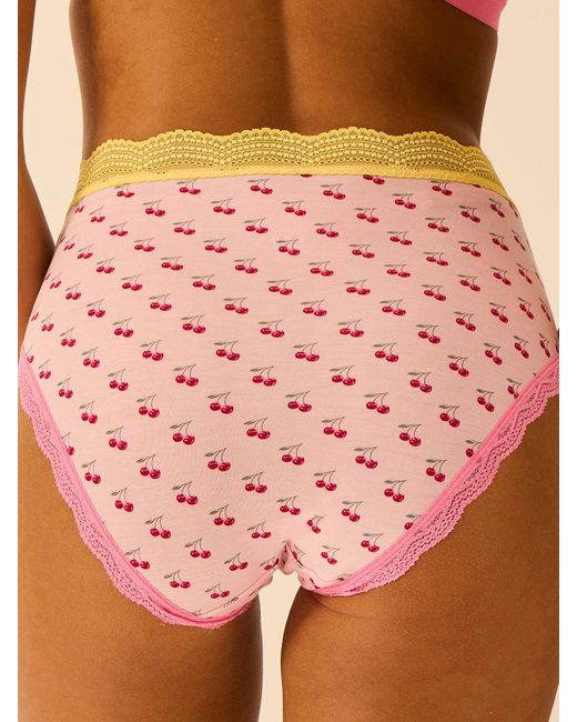 Stripe & Stare Pink High Rise Knicker