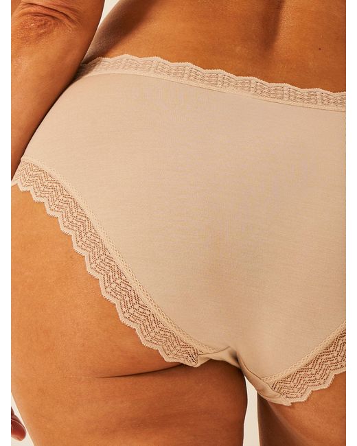 Stripe & Stare Brown Zigzag Lace High Rise Knicker