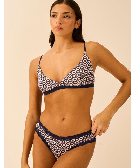 Stripe & Stare Brown Crossover Bra