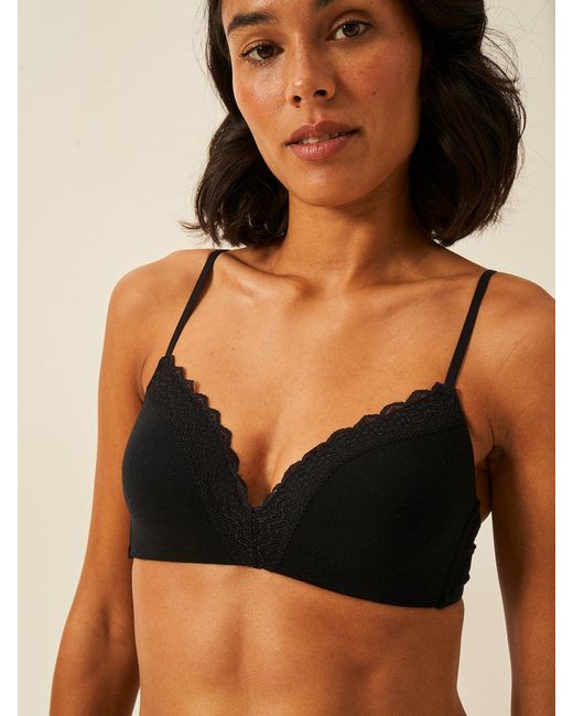 Stripe & Stare Black Zigzag Lace Demi Bra