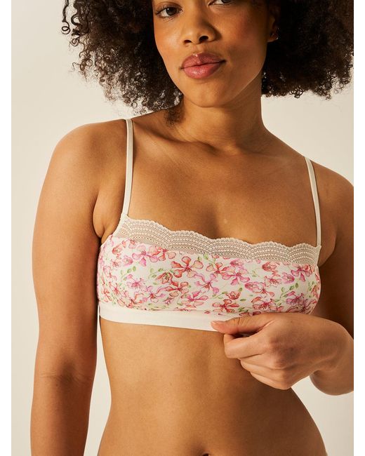 Stripe & Stare Brown Lace Square Bra