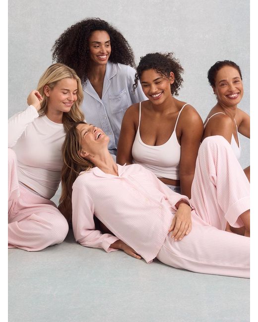 Stripe & Stare Natural Soft Brushed Woven Pyjama Bottoms