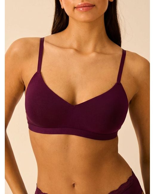 Stripe & Stare Purple Smooth Sculpt Padded Bra