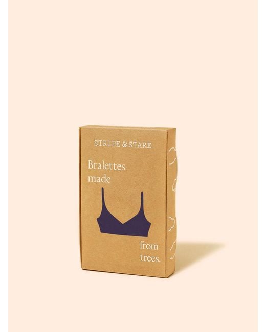 Stripe & Stare Blue Triangle Lace Bra