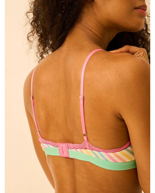 Stripe & Stare Multicolor Crossover Bra