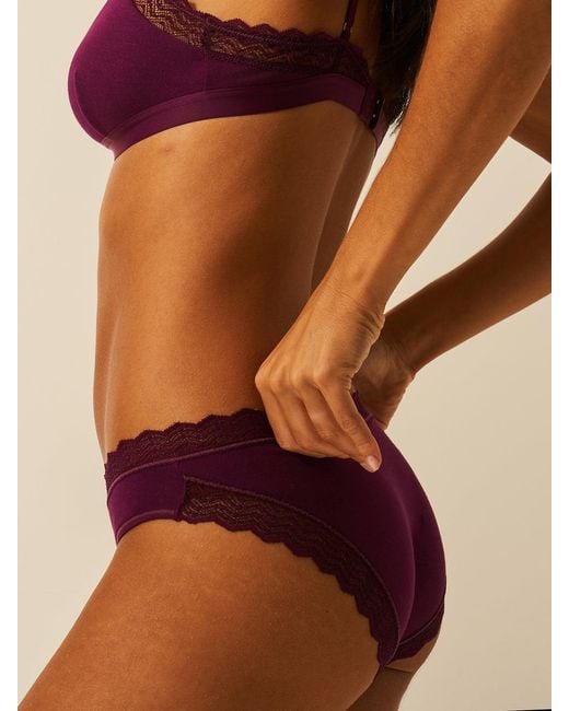 Stripe & Stare Purple Zigzag Lace Original Knicker