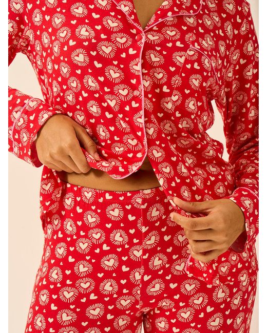 Stripe & Stare Red Long Pyjama Set