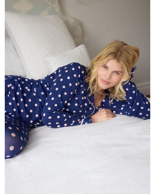 Stripe & Stare Blue Long Pyjama Set