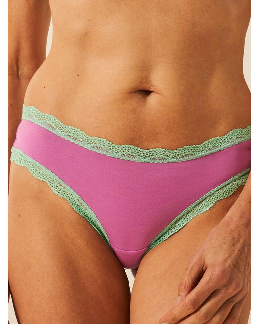 Stripe & Stare Pink Brazilian Knicker Four Pack