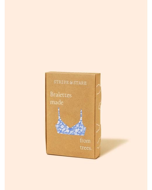 Stripe & Stare Blue Lace Plunge Bra