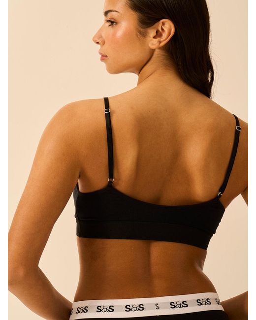 Stripe & Stare Black T-Shirt Bra