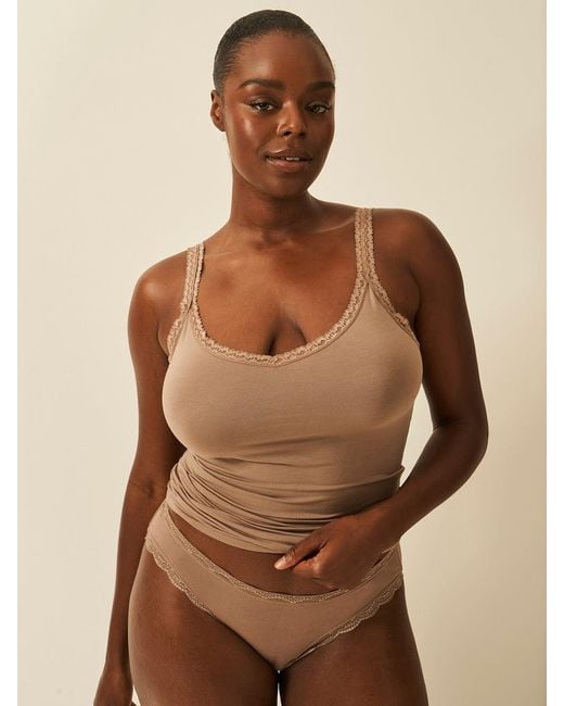 Stripe & Stare Brown Lace Cami
