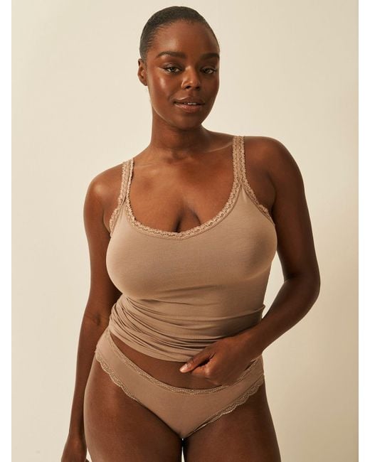 Stripe & Stare Brown Lace Cami