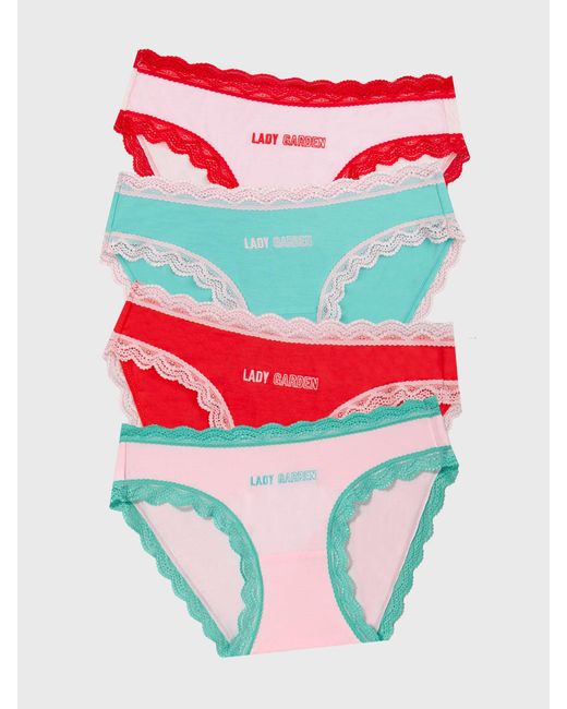 Stripe & Stare Red The Original Knicker Four Pack