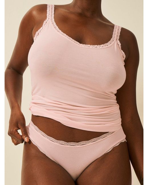 Stripe & Stare Brown Pink-a-Boo Lace Cami