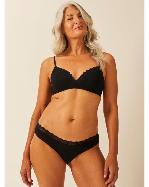 Stripe & Stare Black Zigzag Lace Original Knicker Four Back