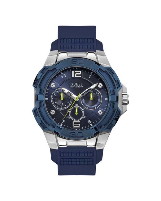 Orologio Multifunzione Genesis quadrante blu W1254G1-RE21 di Guess in Blue da Uomo