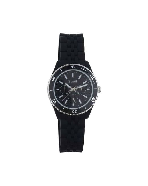 Orologio So Classy con cinturino in silicone. quadrante e ghiera grigio di Stroili in Black da Uomo