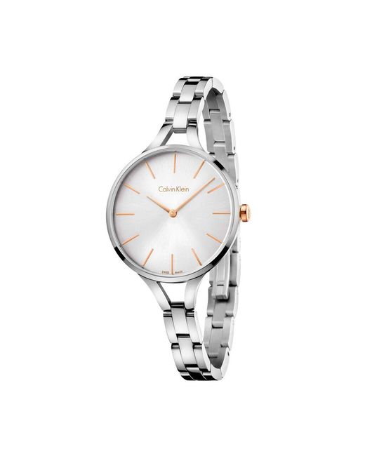 Orologio Graphic quadrante argento K7E23B46-RE21 di Calvin Klein in Metallic