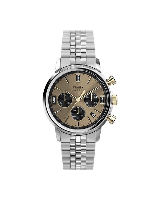Orologio Al Quarzo Marlin Quartz Chronograph Tw2w60100 di Timex in Metallic da Uomo