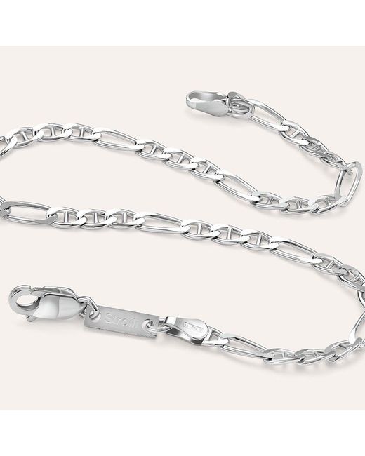 Bracciale Catena Gentleman Argento Rodiato di Stroili in Metallic da Uomo