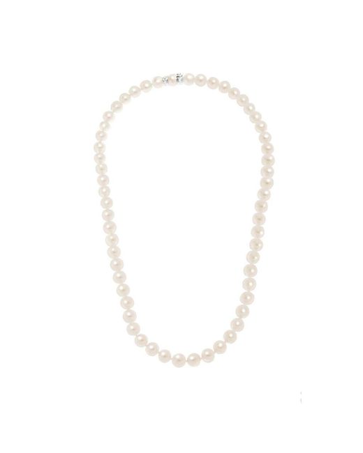 Filo di perle con oro bianco e diamanti 0.05 ct di Stroili in Metallic da Uomo