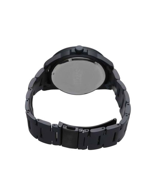 Saint Moritz orologio cronografo in acciaio nero con quadrante nero di Stroili in Black da Uomo