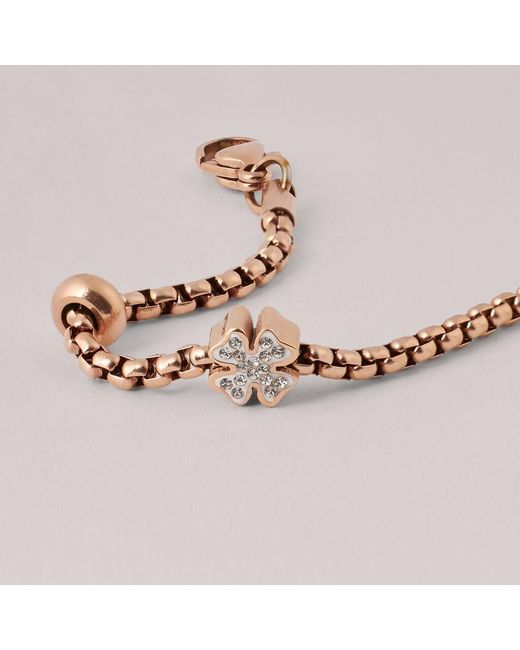 Charm Essential Code Acciaio Rosa Cristallo di Stroili in White