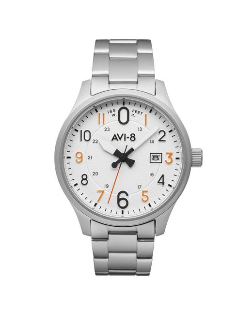 Orologio Hawker Hurricane quadrante argento AV-4053-11 di AVI-8 in Metallic da Uomo
