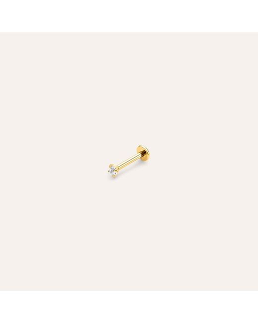 Piercing Orecchio Punto Luce Radiance Titanio Giallo Cubic Zirconia di Stroili in Natural