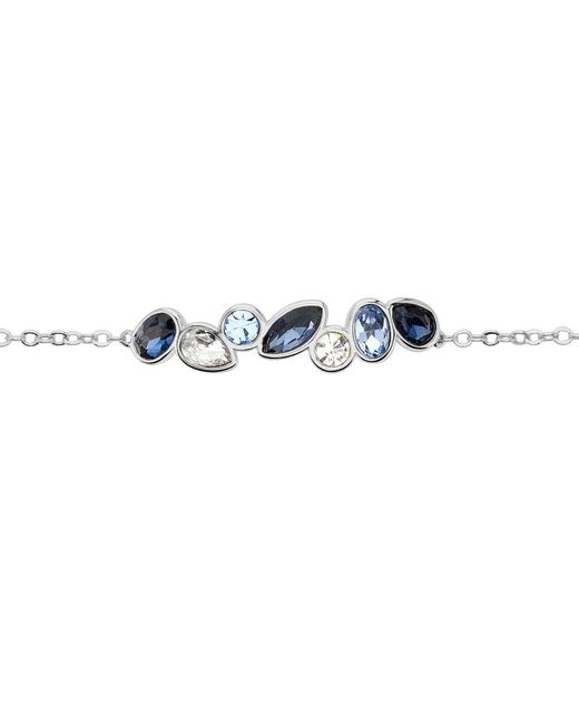 Bracciale in metallo rodiato e pietre colore blu di Stroili in Metallic