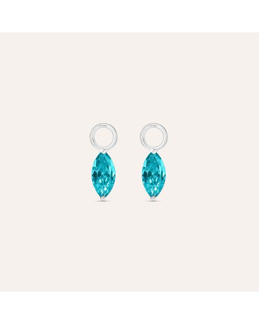 Charm per Orecchini a Cerchio Silver Rainbow Argento Rodiato Cubic Zirconia di Stroili in Blue
