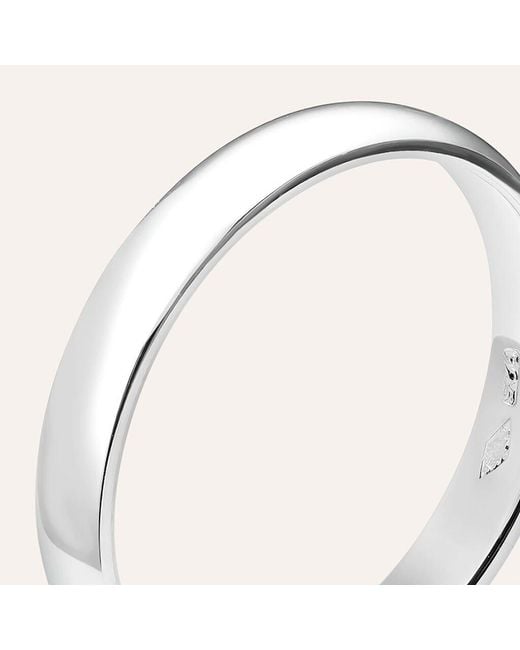 Fede Classica 3 mm Argento Rodiato di Stroili in White da Uomo