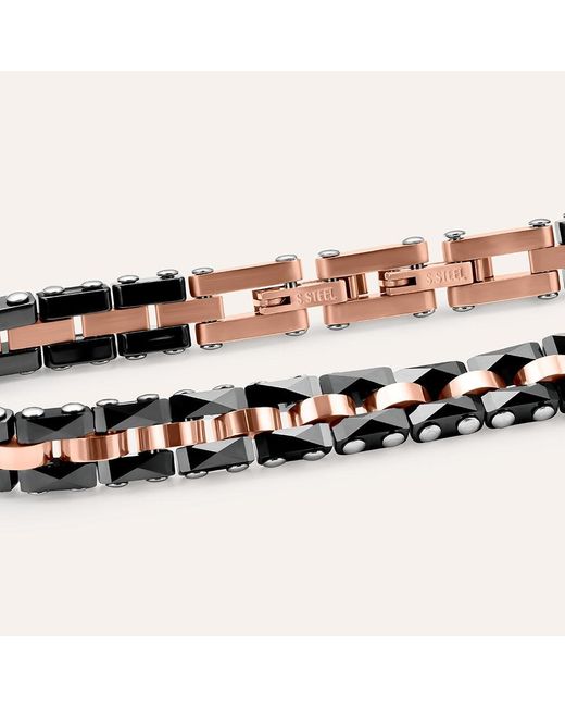 Bracciale Catena Man Code Acciaio Bicolore di Stroili in Metallic da Uomo