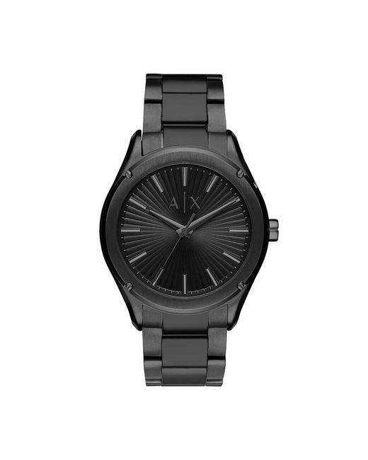 Orologio solo tempo in acciaio nero di ARMANI EXCHANGE in Black da Uomo