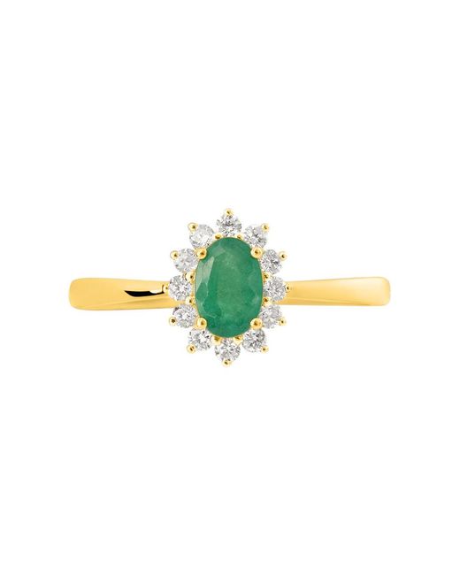 Anello Solitario Charlotte Oro Giallo Smeraldo Diamante di Stroili in Metallic