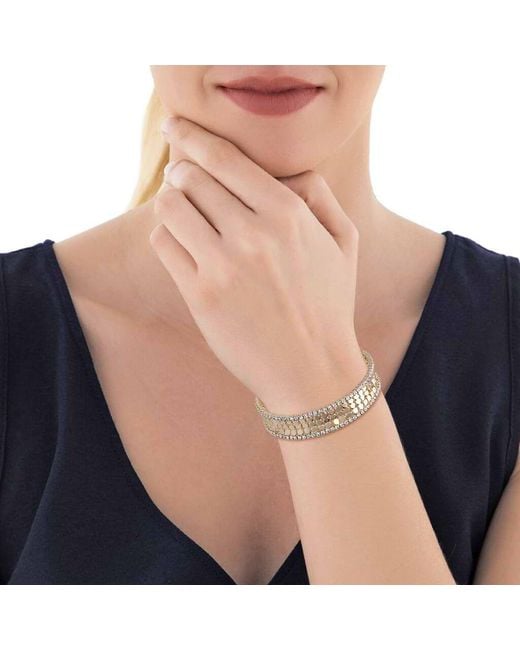 Bracciale bangle con strass in metallo dorato di Stroili in Metallic