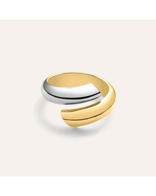 Anello Contrarie Isabelle Oro Bicolore di Stroili in Metallic