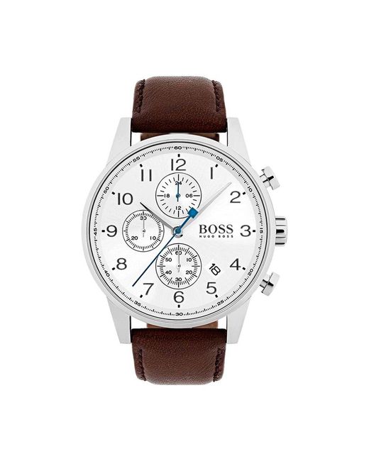 Orologio Cronografo Boss Navigator quadrante bianco 1513495 di Stroili in Brown da Uomo