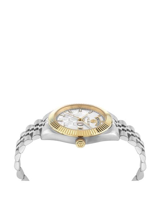 Orologio Al Quarzo Date Superlative Gent Pwpva0324 di Philipp Plein in Metallic da Uomo