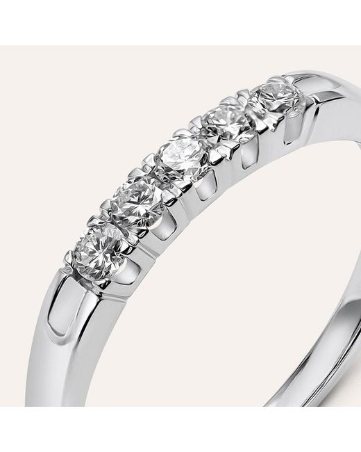 Anello Riviere Firmamenti Oro Bianco Diamante di Stroili in White