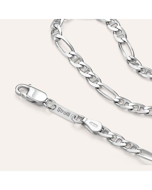 Bracciale Catena Gentleman Argento Rodiato di Stroili in Metallic da Uomo